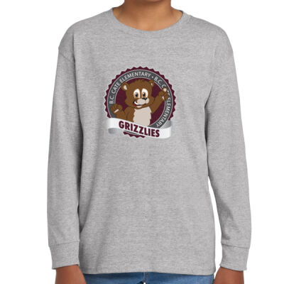 OMCS - Youth Heavy Cotton 100% Cotton Long Sleeve T Shirt Thumbnail